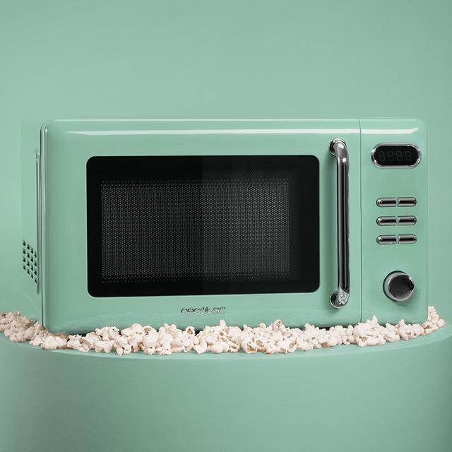 Cecotec ProClean 5110 Retro Green Microondas Digital Con Grill De 20 L Y 700 W. Microondas Con Grill