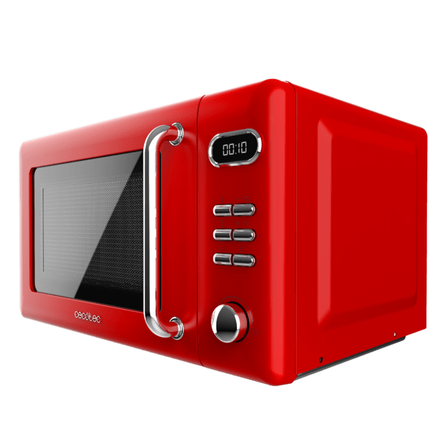 Cecotec ProClean 5110 Retro Red Microondas Digital Con Grill De 20 Y 700 W. Microondas Con Grill