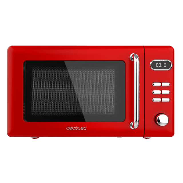Cecotec ProClean 5110 Retro Red Microondas digital con grill de 20 y 700 W. Microondas con grill