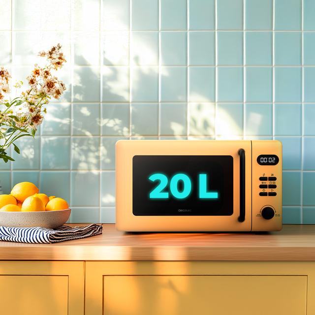 Cecotec Proclean 5110 Yellow Microondas Digital Con Grill De 20 L Y 700 W. Microondas Digital 