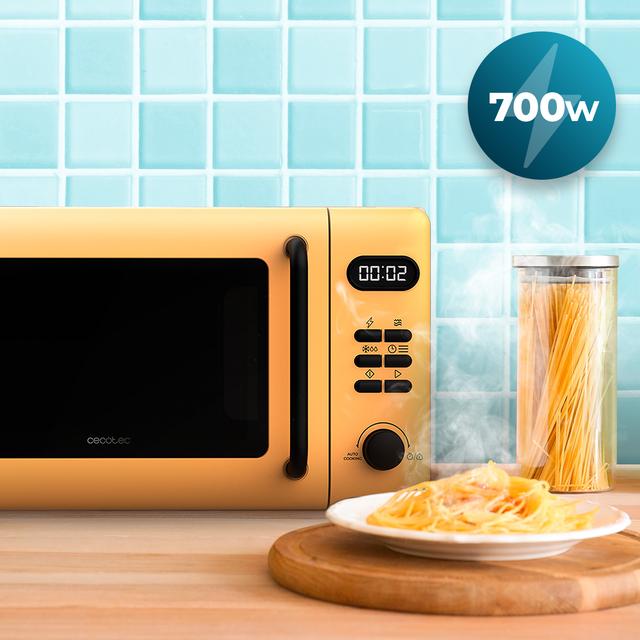 Cecotec Proclean 5110 Yellow Microondas Digital Con Grill De 20 L Y 700 W. Microondas Digital 