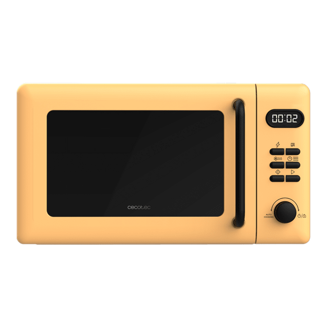 Cecotec Proclean 5110 Yellow Microondas digital con grill de 20 L y 700 W. Microondas digital 