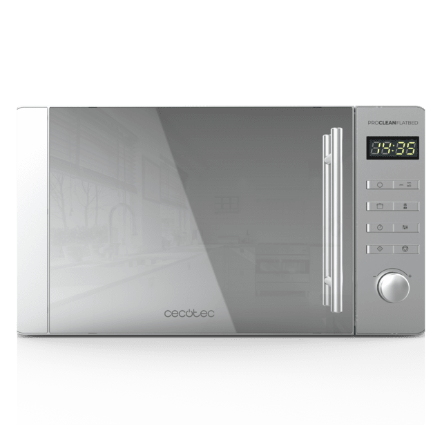 Cecotec Proclean 5120 Flatbed Mirror Microondas Sin Plato Digital Con Grill. De 20 Litros De Capacidad Y 700 W De Potencia. Microondas Sin Plato