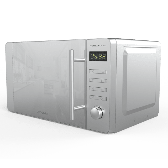 Cecotec Proclean 5120 Flatbed Mirror Microondas sin plato digital con grill. De 20 litros de capacidad y 700 W de potencia. Microondas sin plato