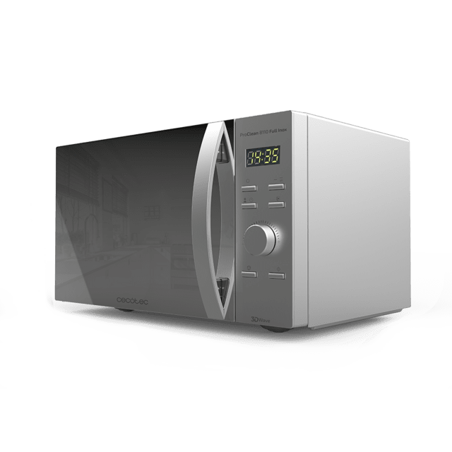 Cecotec ProClean 8110. Microondas Con Grill De 1000 W Capacidad De 28l Revestimiento Ready2Clean Grill 1000W 5 Niveles Funcionamiento 8 Programas Temporizador 60 Min Pantalla LED Microondas 28 L Con Grill  