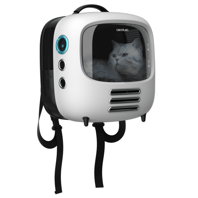 Cecotec Pumba 1800 Travel Fan Transportín para mascotas multifuncional incorpora un sistema de ventilación cómodo y espacioso: 43 x 42 x 27 6 cm. Transportín para mascotas