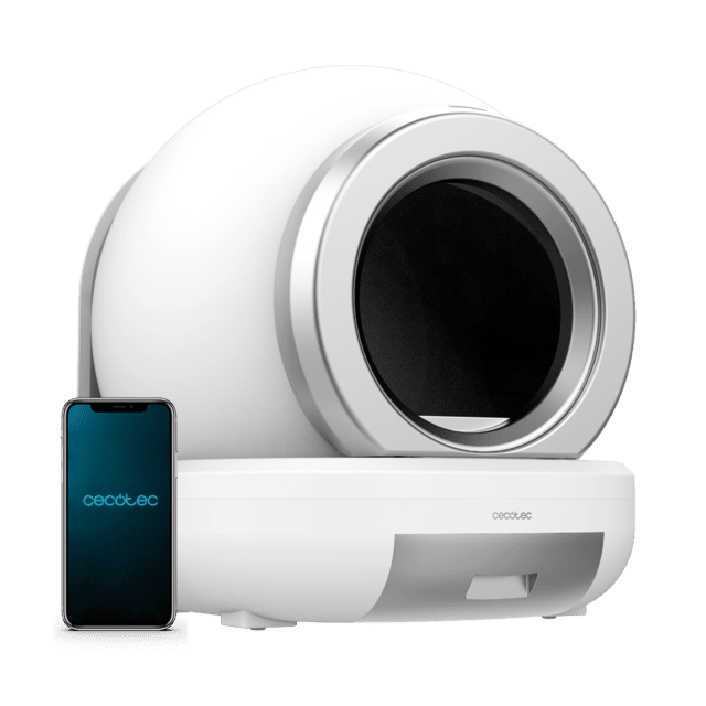 Cecotec Pumba 7000 CleanKitty Compact Connected Arenero Compacto Con Autolimpieza Triple Sistema De Desodorización Control Por Wifi Silencioso Y Seguro Con Sensor De Infrarrojos. Arenero Para Gatos Autolimpiable