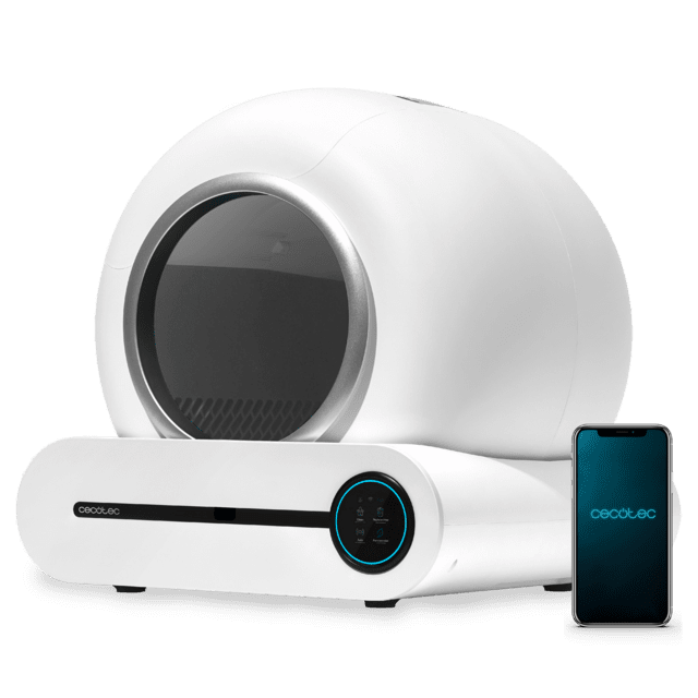 Cecotec Pumba 8000 CleanKitty Smart Arenero Con Autolimpieza Triple Sistema De Desodorización Control Por Wifi Y Pantalla Silencioso Y Seguro Con Sensor De Infrarrojos. Arenero Para Gatos Autolimpiable