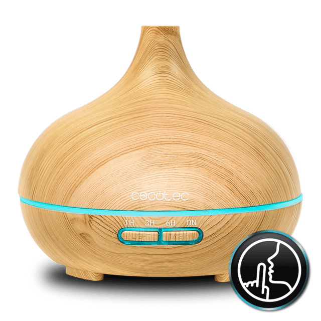 Cecotec Pure Aroma 300 Yang. Humidificador Ultrasónico y Difusor de Aromas con Temporizador 10 W 300 ml Temporizador hasta 6 Horas 7 Colores LED Función Aromaterapia Ultrasilencioso Humidificador ultrasónico