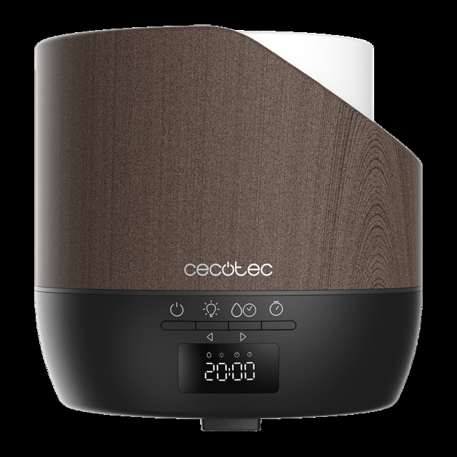 Cecotec PureAroma 500 Smart Black Woody. Difusor De Aroma Con Capacidad 500ml Pantalla LED Temporizador 12h Despertador 3 Modos De Funcionamiento Cobertura 30m2 Humidificador