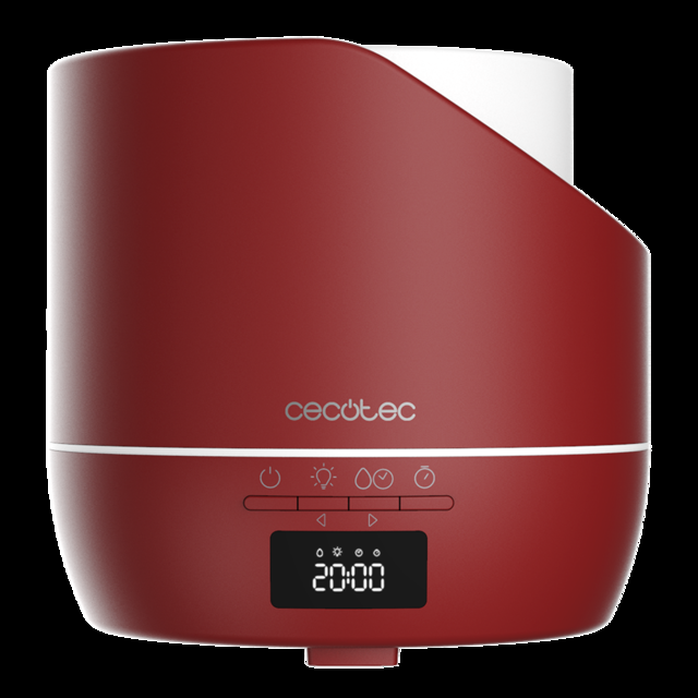 Cecotec PureAroma 500 Smart Garnet. Difusor De Aroma Con Capacidad 500ml Pantalla LED Temporizador 12h Despertador 3 Modos De Funcionamiento Cobertura 30m2 Humidificador