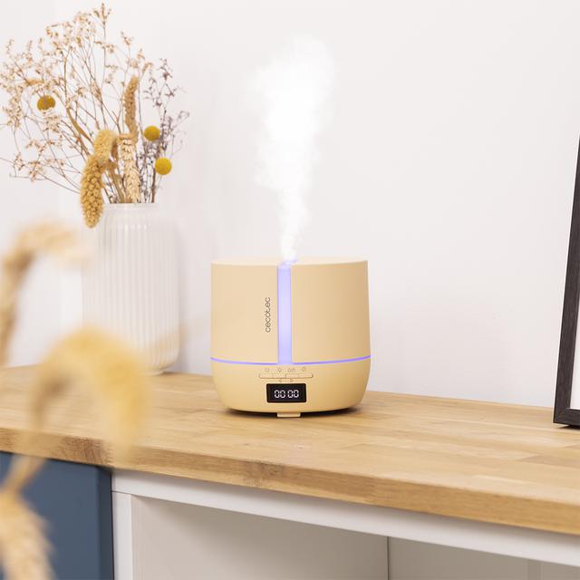 Cecotec PureAroma 550 Connected SunLight. Difusor De Aromas Con Capacidad 500ml Pantalla LED Altavoz Control Por Bluetooth App Temporizador 12h 3 Modos De Funcionamiento Cobertura 30m2 Humidificador