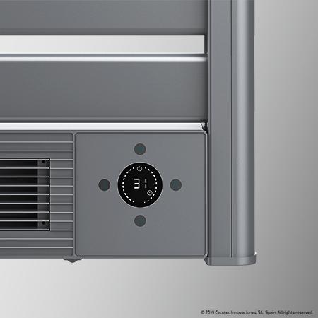 Cecotec Radiador Toallero Eléctrico Bajo Consumo Ready Warm 9770 Ceramic Towel INOX M. Calefactor Cerámico Incorporado 2000 W Pantalla LED Mando A Distancia Temporizador IPX4 Toallero Eléctrico