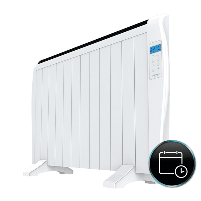 Cecotec Ready Warm 2500 Thermal seco de 12 elementos y 1800 W con pantalla LCD y mando. Radiador Eléctrico / Emisor Térmico 12 elementos  
