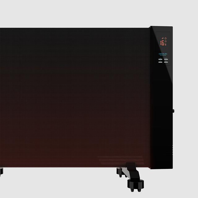 Cecotec Ready Warm 3100 Smart Now Digital De 2000 W Con Termostato Regulable Y Mando A Distancia. Placa Radiante De Mica Mecánica. Potente. 2000 W. Pantalla LCD. Temporizador. 3 Modos. Con Ruedas. Termostato Regulable. Sistema