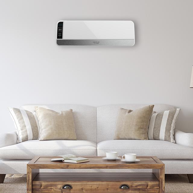 Cecotec Ready Warm 5250 Swing Box Ceramic Calefacor Cerámico De Baño Con 2000 W Pantalla LED Mando A Distancia Protección IPX2 Y Oscilación De Las Lamas. Calefactor Cerámico Pared