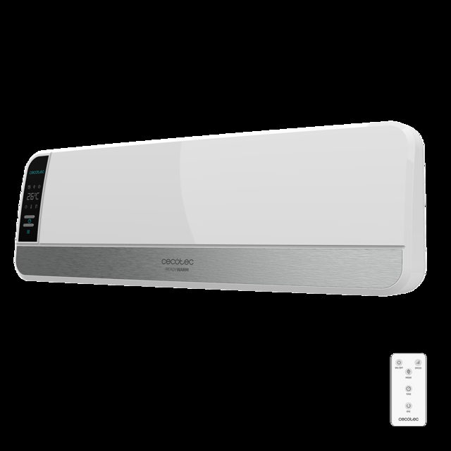 Cecotec Ready Warm 5250 Swing Box Ceramic Calefacor cerámico de baño con 2000 W pantalla LED mando a distancia protección IPX2 y oscilación de las lamas. Calefactor Cerámico Pared