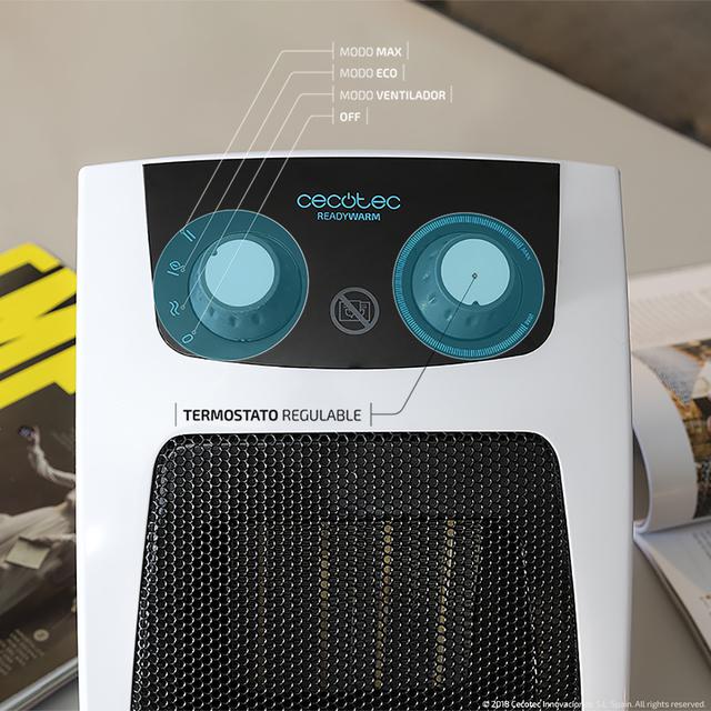 Cecotec Ready Warm 6050 Ceramic Pisa De 2000 W Con Ceramic Technology Y 3 Modos Con Termostato Regulable. Calefactor Cerámico 2000W