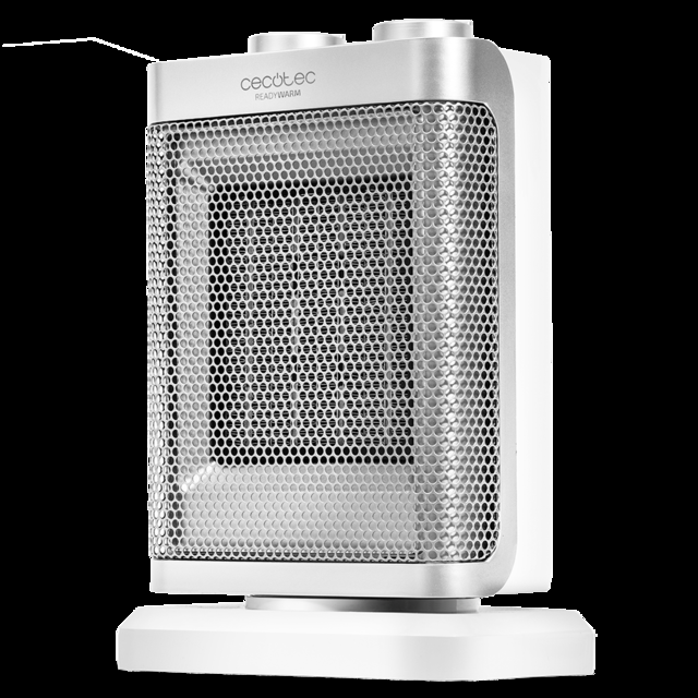 Cecotec Ready Warm 6100 Ceramic Rotate de diseño con 1500 W oscilación y 3 modos con termostato regulable. Calefactor cerámico 1500 W