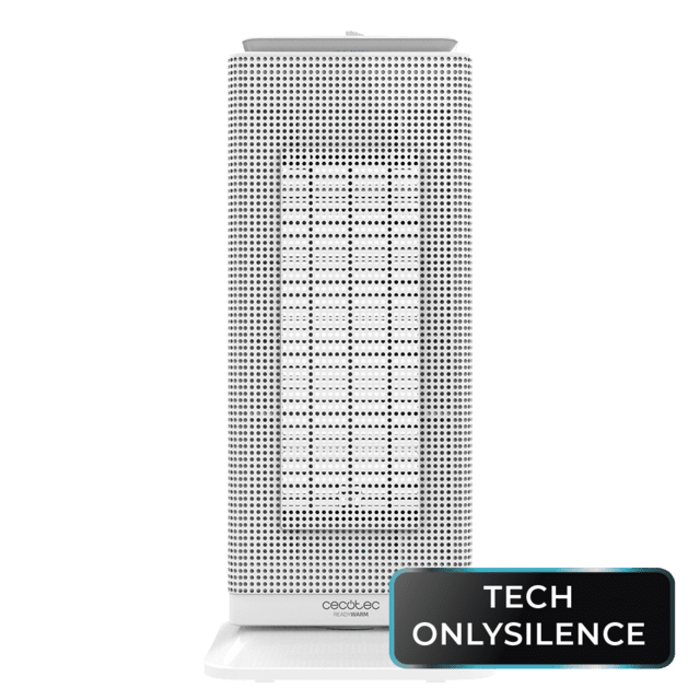 Cecotec Ready Warm 6200 Ceramic Sky 2 en 1 de diseño con 2000 W con oscilación y 3 modos con termostato regulable. Calefactor cerámico vertical 2000 W  
