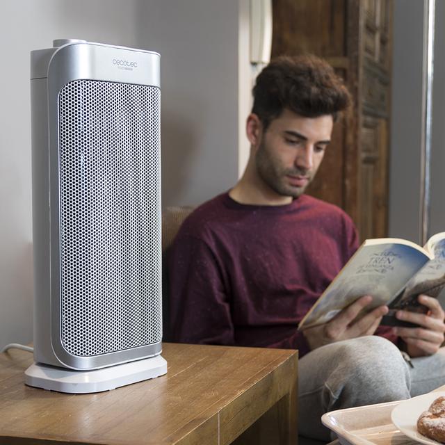 Cecotec Ready Warm 6250 Ceramic Sky Style De Diseño Con 2000 W Con Oscilación Y 3 Modos Con Termostato Regulable. Calefactor Cerámico Vertical 2000 W  