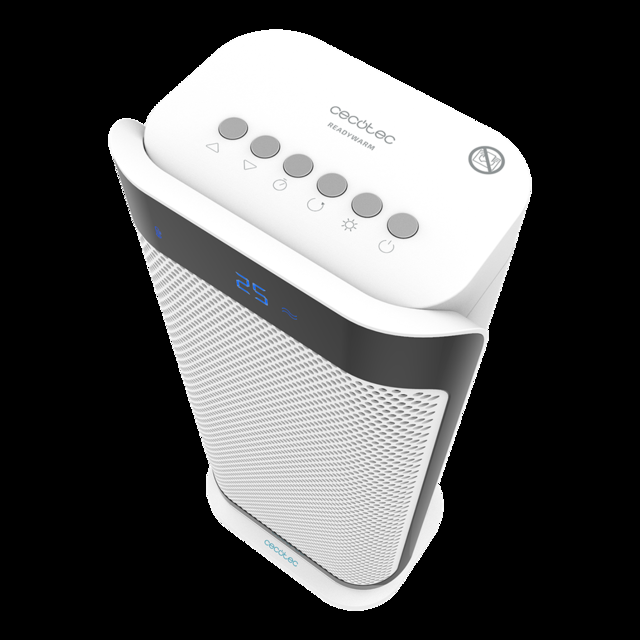 Cecotec Ready Warm 6600 Ceramic Style Smart Con 2000 W Pantalla LED Mando A Distancia 3 Modos Luz LED Indicadora Función Temporizador 8 H Oscilación Y Triple Sistema De Seguridad. Calefactor Cerámico Con 2000 W Pantalla Front