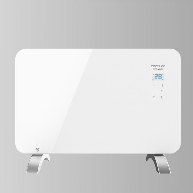 Cecotec Ready Warm 6650 Crystal Connection Convector De 1000 W Con Placa De Cristal Y Wi-Fi. Radiador Convector Eléctrico Wi-Fi 1000 W