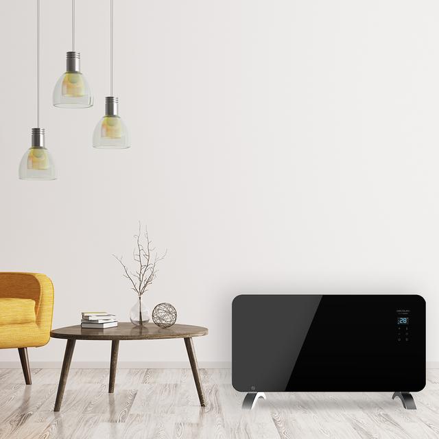 Cecotec Ready Warm 6720 Crystal Connection Convector De 1500 W Con Placa De Cristal Y Wi-Fi. Radiador Convector Eléctrico Wi-Fi 1500 W