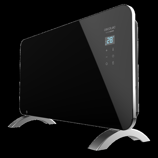 Cecotec Ready Warm 6720 Crystal Connection Convector de 1500 W con placa de cristal y Wi-Fi. Radiador convector eléctrico Wi-Fi 1500 W