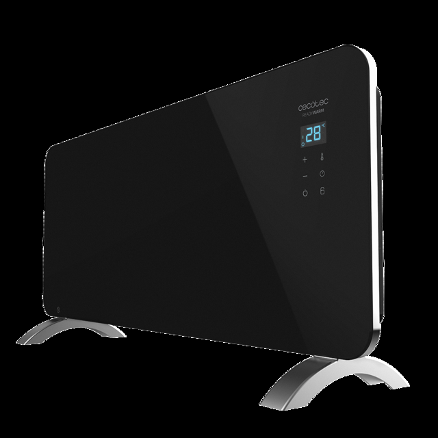 Cecotec Ready Warm 6770 Crystal Connection Convector de 2000 W con placa de cristal y Wi-Fi. Radiador convector eléctrico Wi-Fi 2000 W