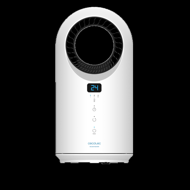 Cecotec Ready Warm 8200 Bladeless Calefactor Bladeless Con 1500 W Mando A Distancia Táctil Pantalla LED 3 Modos Oscilación Temporizador Y Triple Sistema De Seguridad. Calefactor Bladeless