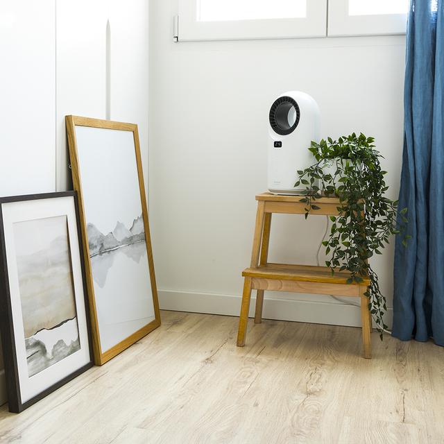 Cecotec Ready Warm 8200 Bladeless Calefactor Bladeless Con 1500 W Mando A Distancia Táctil Pantalla LED 3 Modos Oscilación Temporizador Y Triple Sistema De Seguridad. Calefactor Bladeless