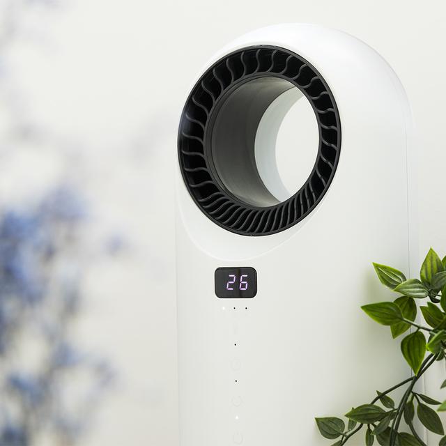 Cecotec Ready Warm 8200 Bladeless Calefactor Bladeless Con 1500 W Mando A Distancia Táctil Pantalla LED 3 Modos Oscilación Temporizador Y Triple Sistema De Seguridad. Calefactor Bladeless