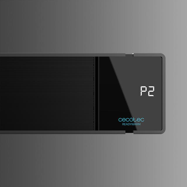 Cecotec Ready Warm 8700 Power Steel Calefactor De Radiación Infrarroja De Pared Para Exteriores De 2400 W. IP65. Sistema Calentamiento Stainless Steel. Panel De Cristal. Pantalla LED. Temporizador 24h. Mando A Distancia. Potenc