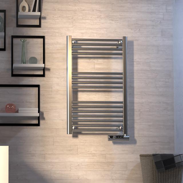 Cecotec Ready Warm 9100 Smart Towel Steel De Fluido Con 500 Pantalla LED Control Táctil Programador Semanal 3 Modos Temperatura Seleccionable Y Máxima Seguridad Con IP24. Toallero Eléctrico De Fluido Con 500 W Pantalla LED Y