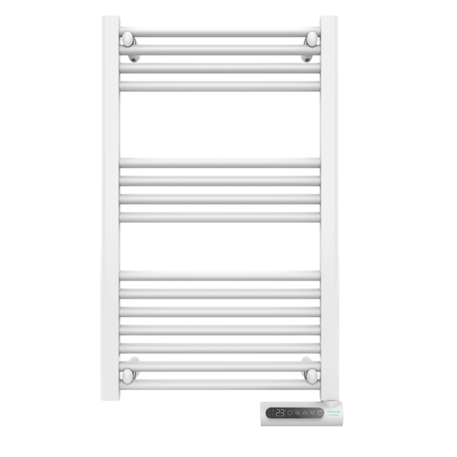 Cecotec Ready Warm 9100 Smart Towel White De Fluido Con 500 Pantalla LED Control Táctil Programador Semanal 3 Modos Temperatura Seleccionable Y Máxima Seguridad Con IP24. Toallero Eléctrico De Fluido Con 500 W Pantalla LED Y