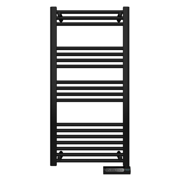 Cecotec Ready Warm 9200 Smart Towel Black De Fluido Con 750 W Pantalla LED Control Táctil Programador Semanal 3 Modos Temperatura Seleccionable Y Máxima Seguridad Con IP24. Toallero Eléctrico De Fluido Con 750 W Pantalla LED