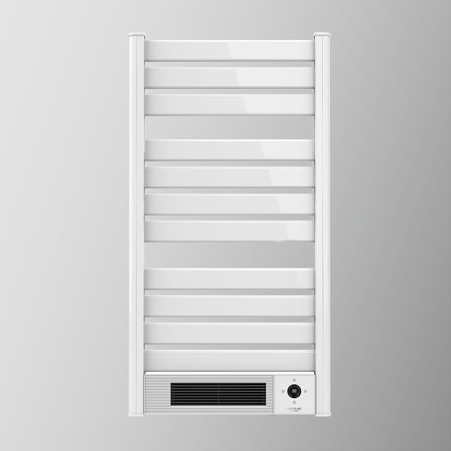 Cecotec Ready Warm 9770 Ceramic Towel Cerámico Incorporado. Potencia Total De 2000 W. Pantalla LED. Mando A Distancia. Temporizador 24h. IPX4. Ajuste Temperatura. Termostato. Toallero Eléctrico  