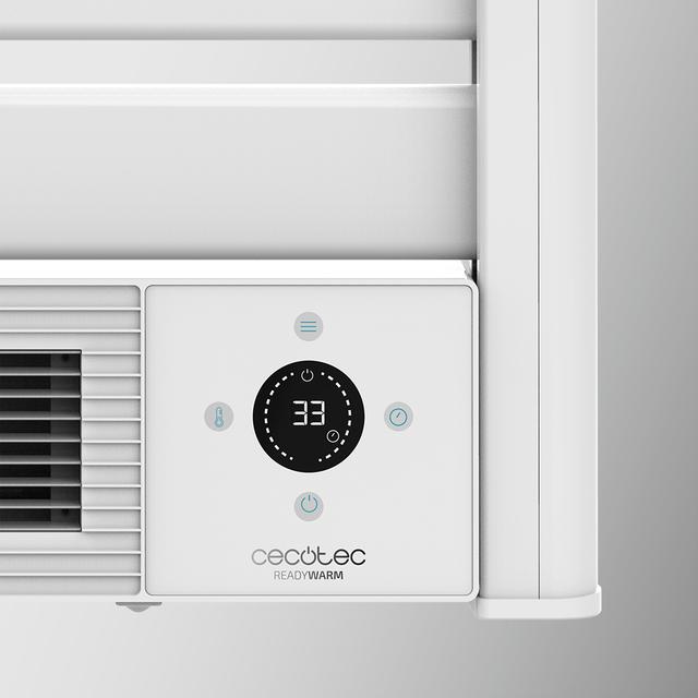 Cecotec Ready Warm 9770 Ceramic Towel Cerámico Incorporado. Potencia Total De 2000 W. Pantalla LED. Mando A Distancia. Temporizador 24h. IPX4. Ajuste Temperatura. Termostato. Toallero Eléctrico  