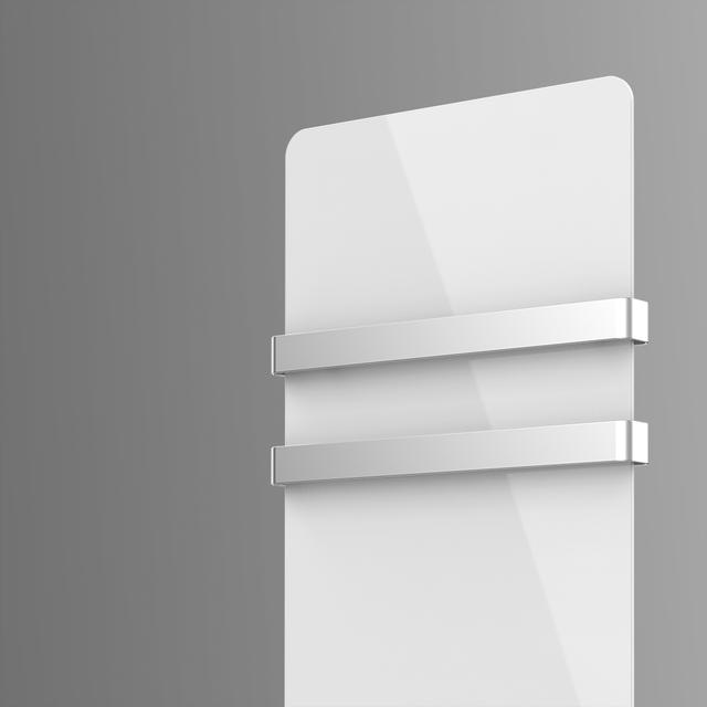 Cecotec Ready Warm 9870 Crystal Towel Radiador De Cristal. 850W. Dos Colgadores De Acero Inoxidable Pantalla Led Y Temporizador Semanal. Ip24. Kit De Montaje Incluido. Toallero Eléctrico