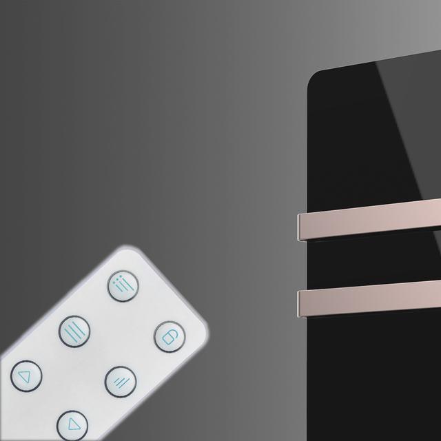 Cecotec Ready Warm 9890 Crystal Towel Radiador De Cristal. 850W. Dos Colgadores De Acero Inoxidable Pantalla LED Y Temporizador Semanal. IP24. Kit De Montaje Incluido. Toallero Eléctrico