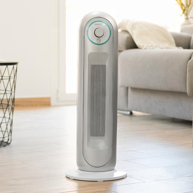 Cecotec ReadyWarm 10050 Top Ceramic Pro Calefactor Cerámico De 2200W Con 3 Modos Oscilación Silencioso Ligero Uso Sencillo Y Triple Sistema De Seguridad. Calefactor Cerámico