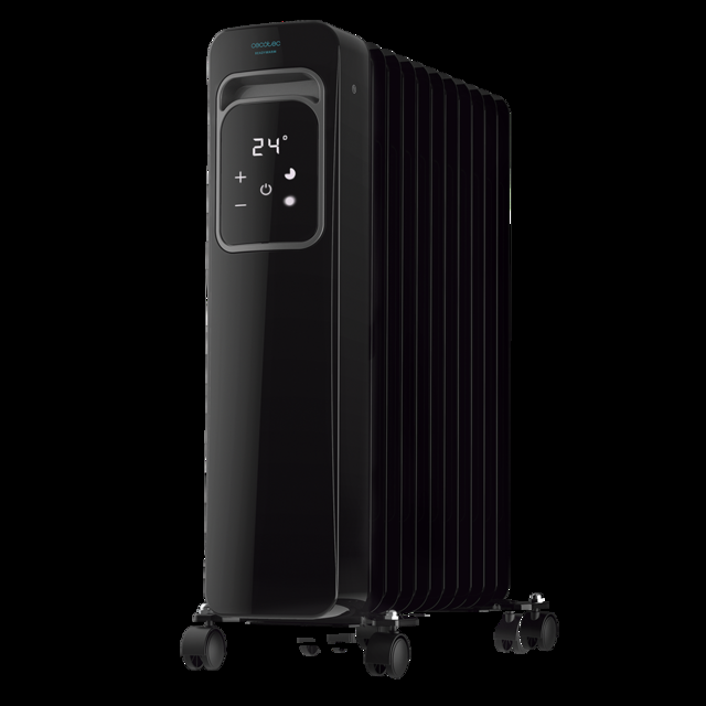 Cecotec ReadyWarm 11000 Touch Black De 11 Elementos Con 2500 W Pantalla Lcd Mando A Distancia 3 Modos Temporizador Máximo Confort Y Seguridad. Radiador de aceite con 11 elementos  