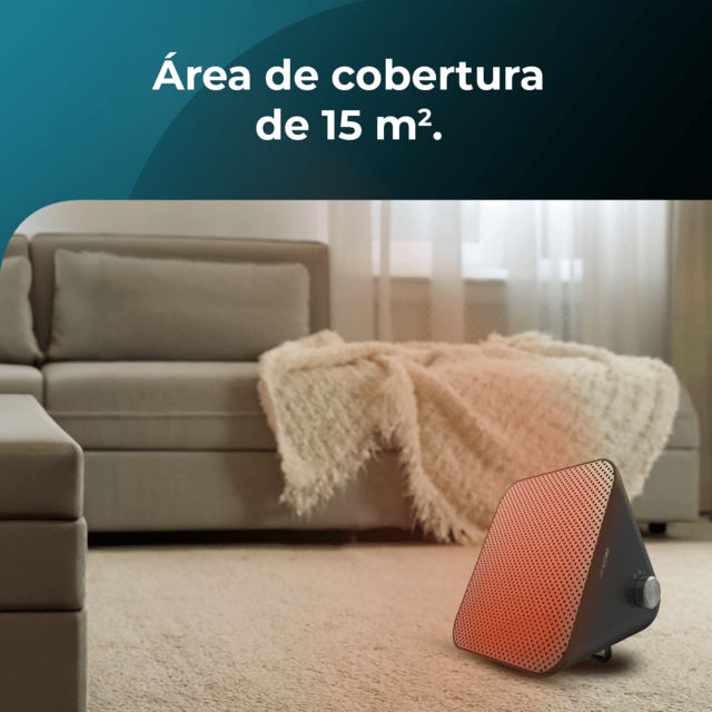 Cecotec ReadyWarm 1500 Max Ceramic Design Black Calefactor Cerámico De Sobremesa Con 1500 W Termostato Regulable Y 3 Modos De Funcionamiento. Calefactor Cerámico De Sobremesa