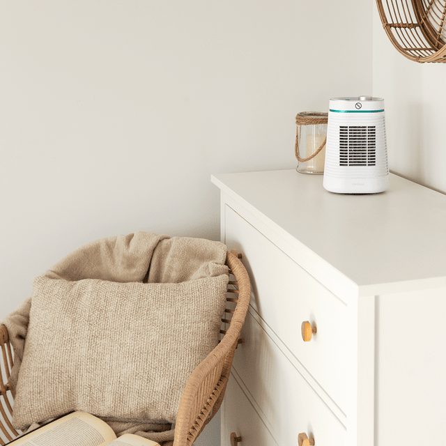 Cecotec ReadyWarm 1550 Max Ceramic Rotate White Calefactor Cerámico De Sobremesa Con 1500 W Oscilación Termostato Regulable Y 3 Modos De Funcionamiento. Calefactor Cerámico De Sobremesa 