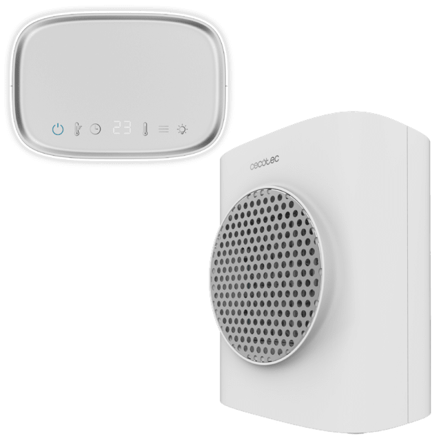 Cecotec ReadyWarm 1570 Max Ceramic Smart White Calefactor Cerámico De Sobremesa Con 1500 W Pantalla Digital Termostato Regulable Y 3 Modos De Funcionamiento. Calefactor Cerámico De Sobremesa 1500 W