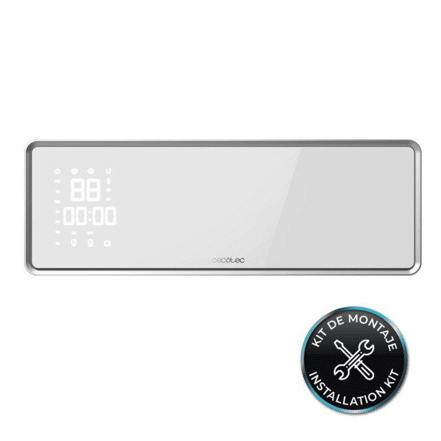 Cecotec ReadyWarm 5350 Power Box Ceramic Connected Calefactor cerámico de pared con 2000W pantalla LED control por Wi-Fi mando a distancia 3 modos oscilación programador semanal protección IP22 y máxima seguridad.Calefactor