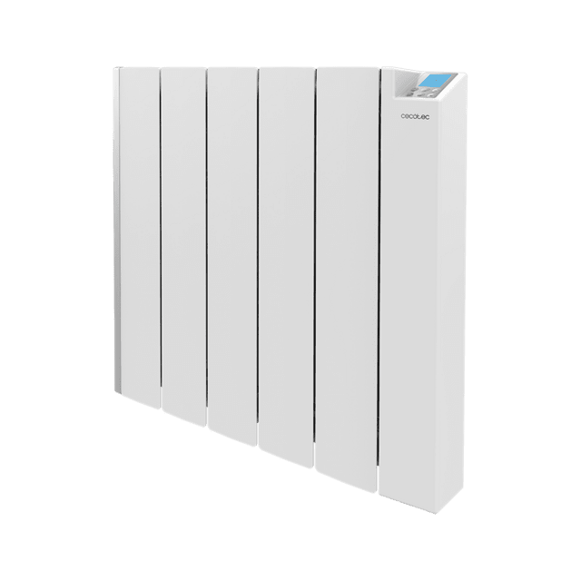 Cecotec ReadyWarm 6000 Thermal Ceramic Connected Emisor Térmico Con 1500W De Aluminio Fundido Y Tecnología Cerámica 6 Elementos 20 M² Control Por Wifi Pantalla LCD Programador Semanal 24/7 Protección IPX4 4 Modos Selección