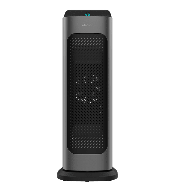 Cecotec ReadyWarm 6800 Ceramic Sky Smart Calefactor Cerámico De 2000 W Con Mando A Distancia Pantalla LED Selección De Temperatura Temporizador Oscilación 3 Modos Motor DC Y Triple Sistema De Seguridad. Calefactor Cerámico