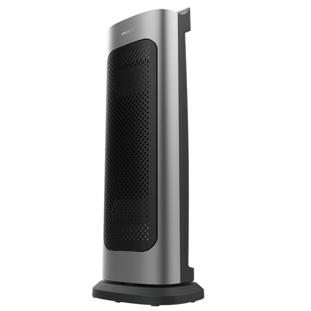 Cecotec ReadyWarm 6800 Ceramic Sky Smart Calefactor cerámico de 2000 W con mando a distancia pantalla LED selección de temperatura temporizador oscilación 3 modos motor DC y triple sistema de seguridad. Calefactor cerámico